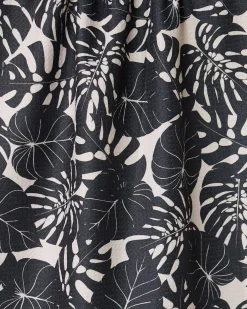 GEOMETRY Neutral Leaves Tea Towel