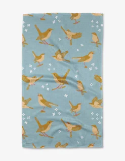 GEOMETRY Nightingales Tea Towel