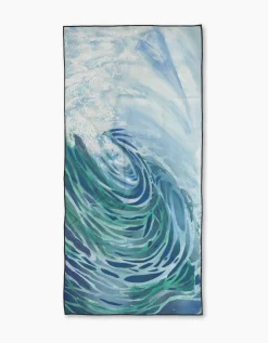 GEOMETRY Ocean Wave Beach Towel