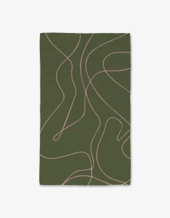 GEOMETRY Olive Martini Luxe Hand Towel