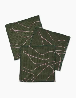 GEOMETRY Olive Martini Luxe Washcloth Set