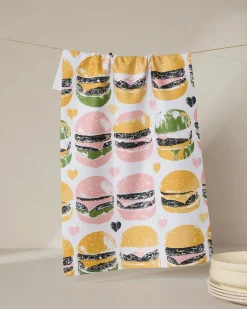 GEOMETRY On The Grill Tea Towel