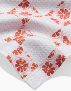 GEOMETRY Orange Checker Bar Towel