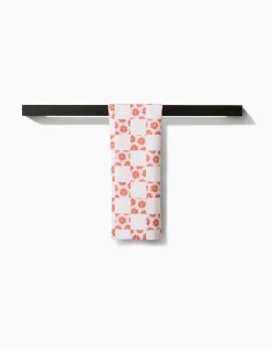 GEOMETRY Orange Checker Bar Towel