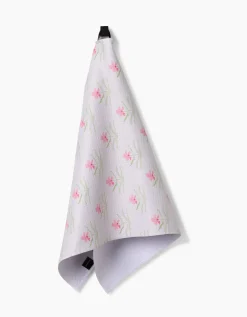 GEOMETRY Orchids In Bloom Tea Towel