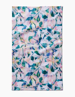 GEOMETRY Painted Foliage Tea Towel