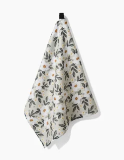GEOMETRY Painted Spring Flowers Tea Towel