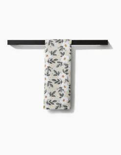 GEOMETRY Painted Spring Flowers Tea Towel