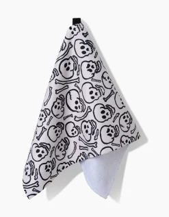GEOMETRY Painterly Skulls Bar Towel