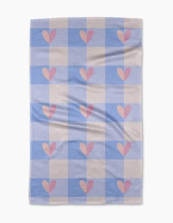 GEOMETRY Pastel Picnic Hearts Tea Towel