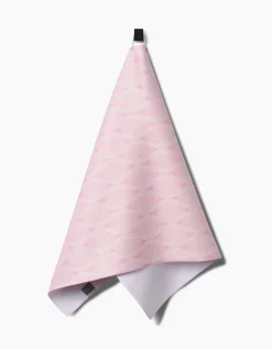 GEOMETRY Patterned in Pink Tea Towel