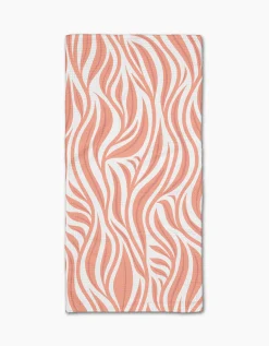 GEOMETRY Peach Willow Wave Bar Towel