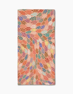 GEOMETRY Peachy Leaf Swirl Bar Towel