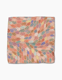 GEOMETRY Peachy Leaf Swirl Dishcloth Set