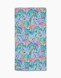 GEOMETRY Pink Flamingo Bar Towel