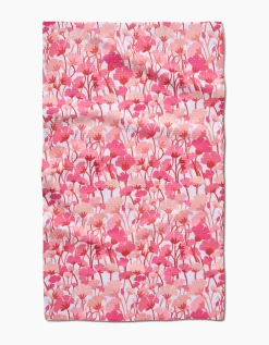 GEOMETRY Pink Florals Tea Towel