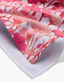 GEOMETRY Pink Florals Tea Towel