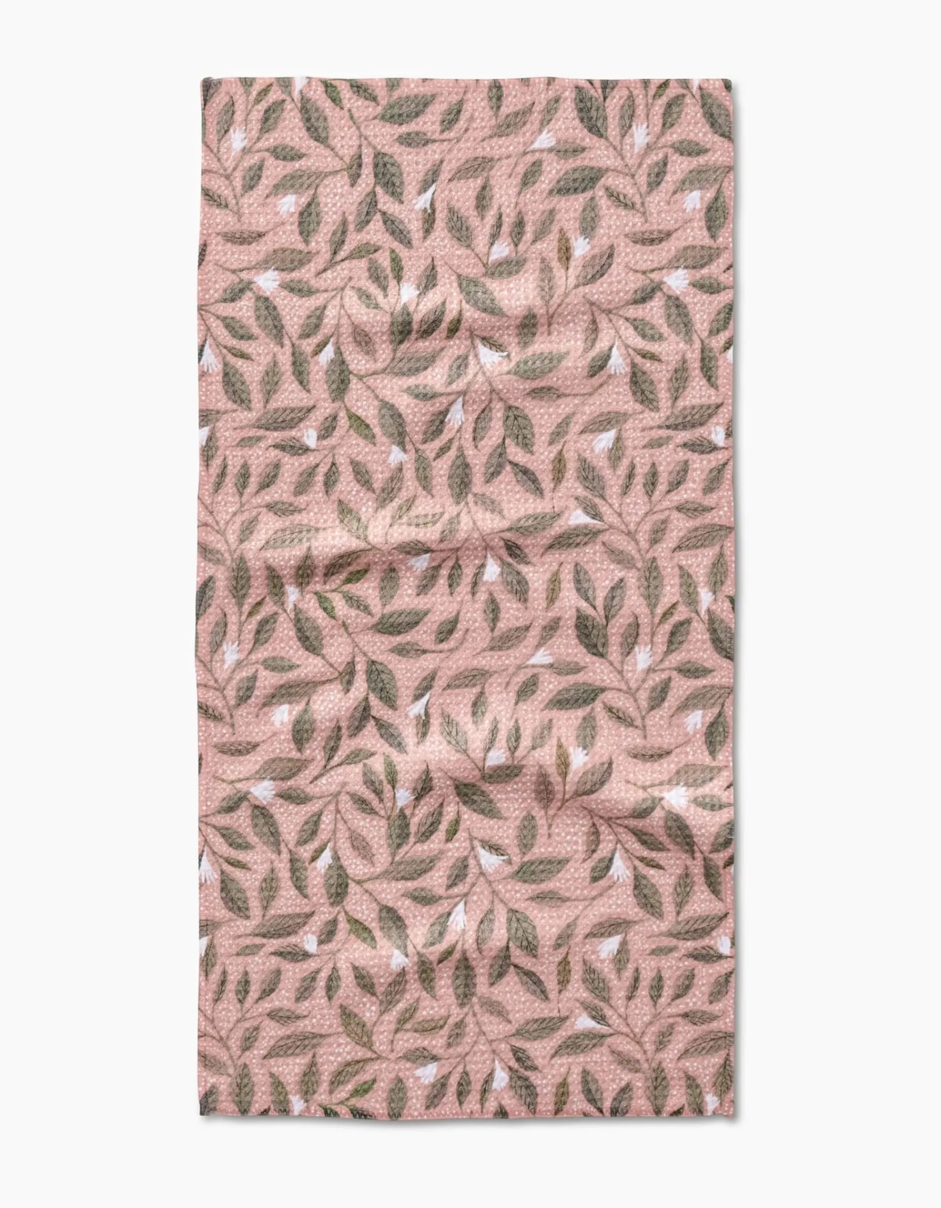 GEOMETRY Pink Mint Leaves Bar Towel