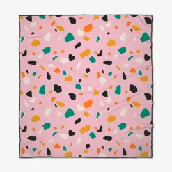 GEOMETRY Pink Terrazzo Beach Blanket