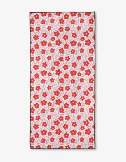 GEOMETRY Pink Wild Garden Beach Towel