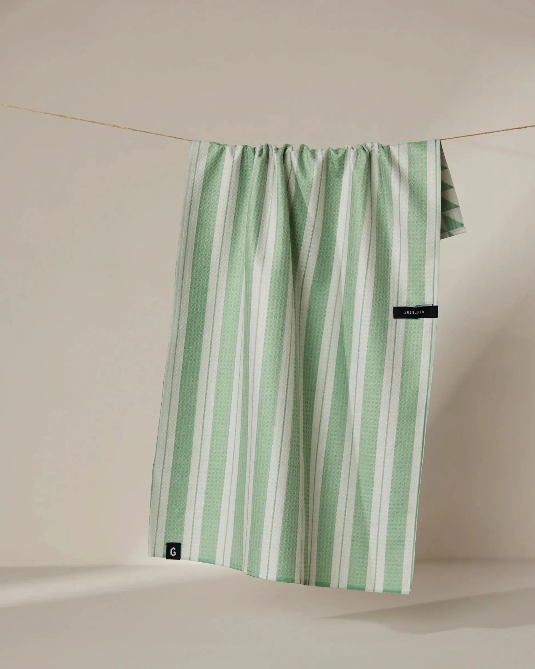 GEOMETRY Pistachio Double-Sided Tea Towel