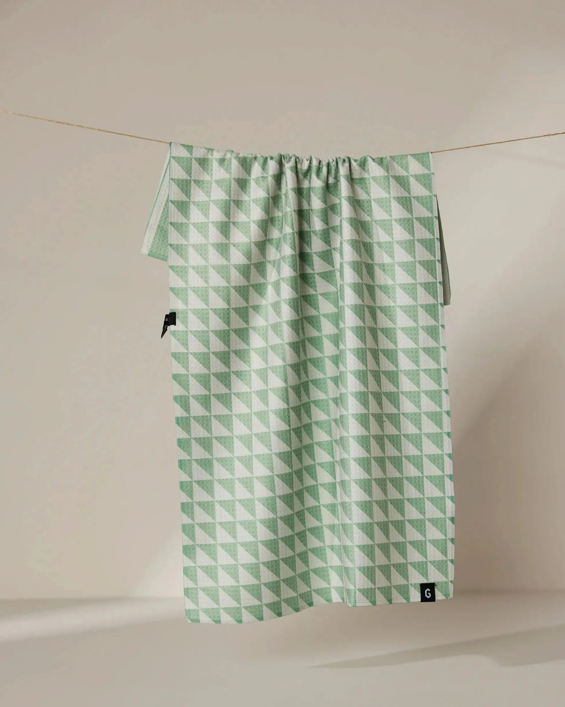 GEOMETRY Pistachio Double-Sided Tea Towel