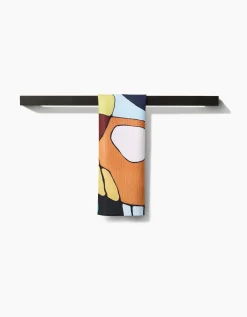 GEOMETRY Poppies on Blue Bar Towel