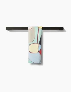 GEOMETRY Poppies on Mint Bar Towel