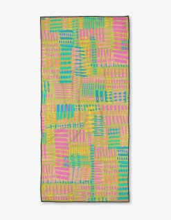 GEOMETRY Positive Vibes Beach Towel