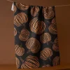 GEOMETRY Pumpkin Noir Tea Towel