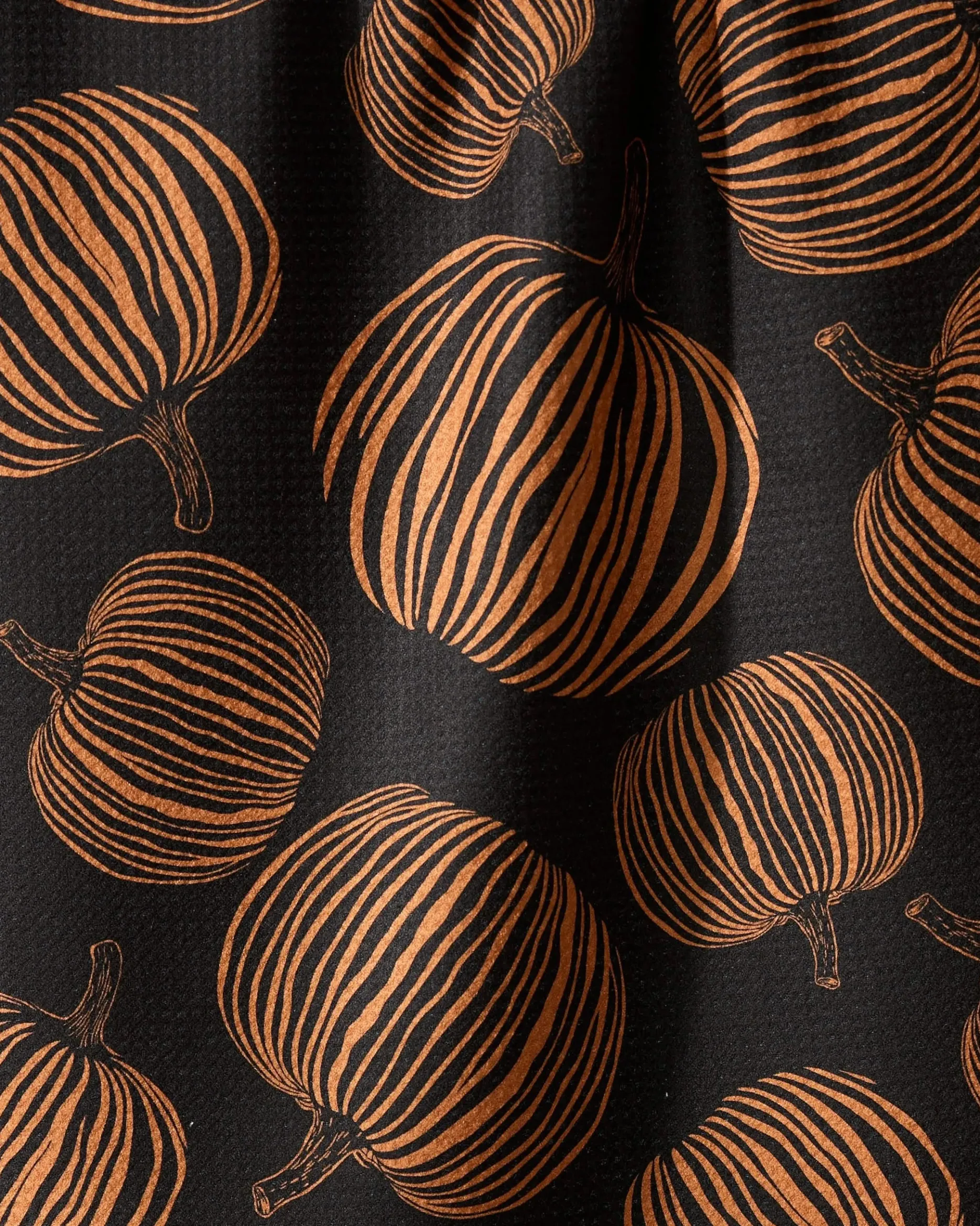 GEOMETRY Pumpkin Noir Tea Towel