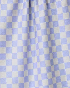 GEOMETRY Purple Picnic Tea Towel