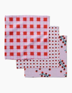 GEOMETRY Quilt Tomato Harvest Dishcloth Set