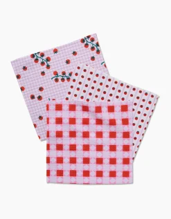 GEOMETRY Quilt Tomato Harvest Dishcloth Set