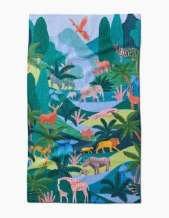 GEOMETRY Rain Forest Tea Towel