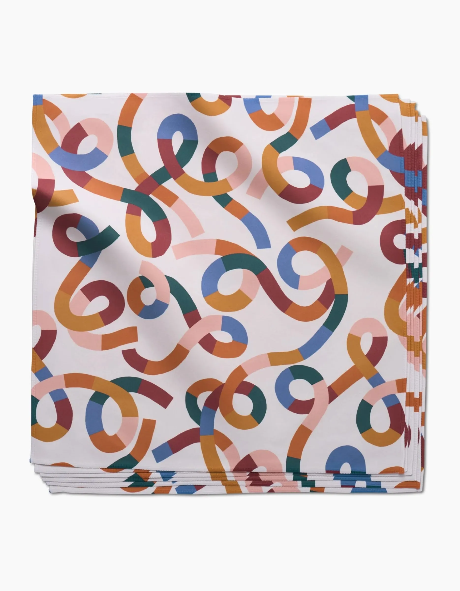 GEOMETRY Rainbow Squiggles Dinner Napkin Set