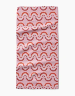 GEOMETRY Rainbow Waves Bar Towel