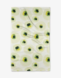 GEOMETRY Ranunculus Eyes Tea Towel