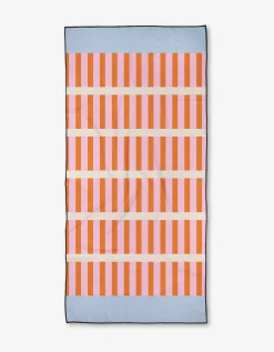 GEOMETRY Red Glow Beach Towel