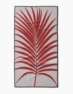 GEOMETRY Red Palm Fitness Towel