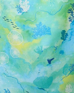 GEOMETRY Reefy Greens Beach Towel