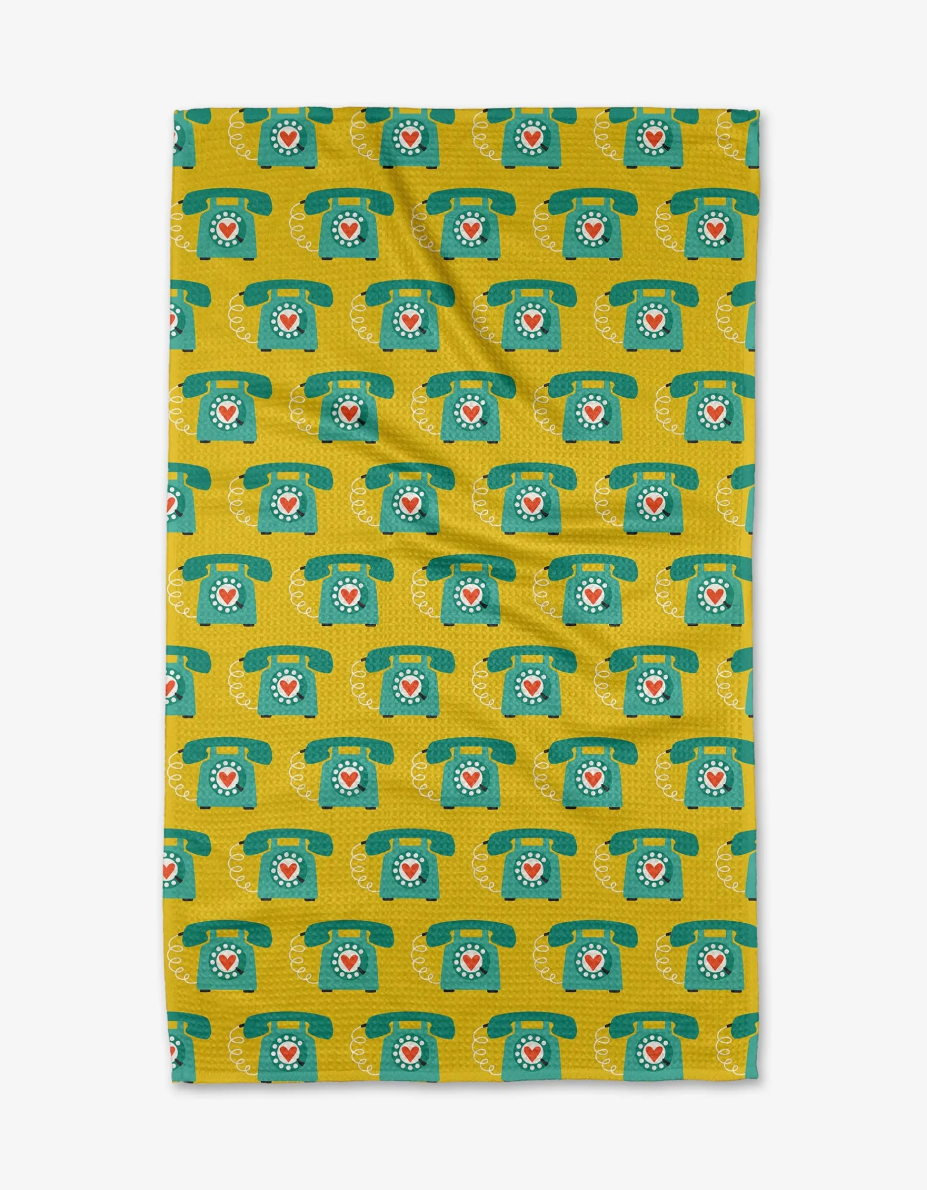 GEOMETRY Rotary Phones Tea Towel