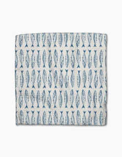 GEOMETRY Sardine Check Blue Dishcloth Set
