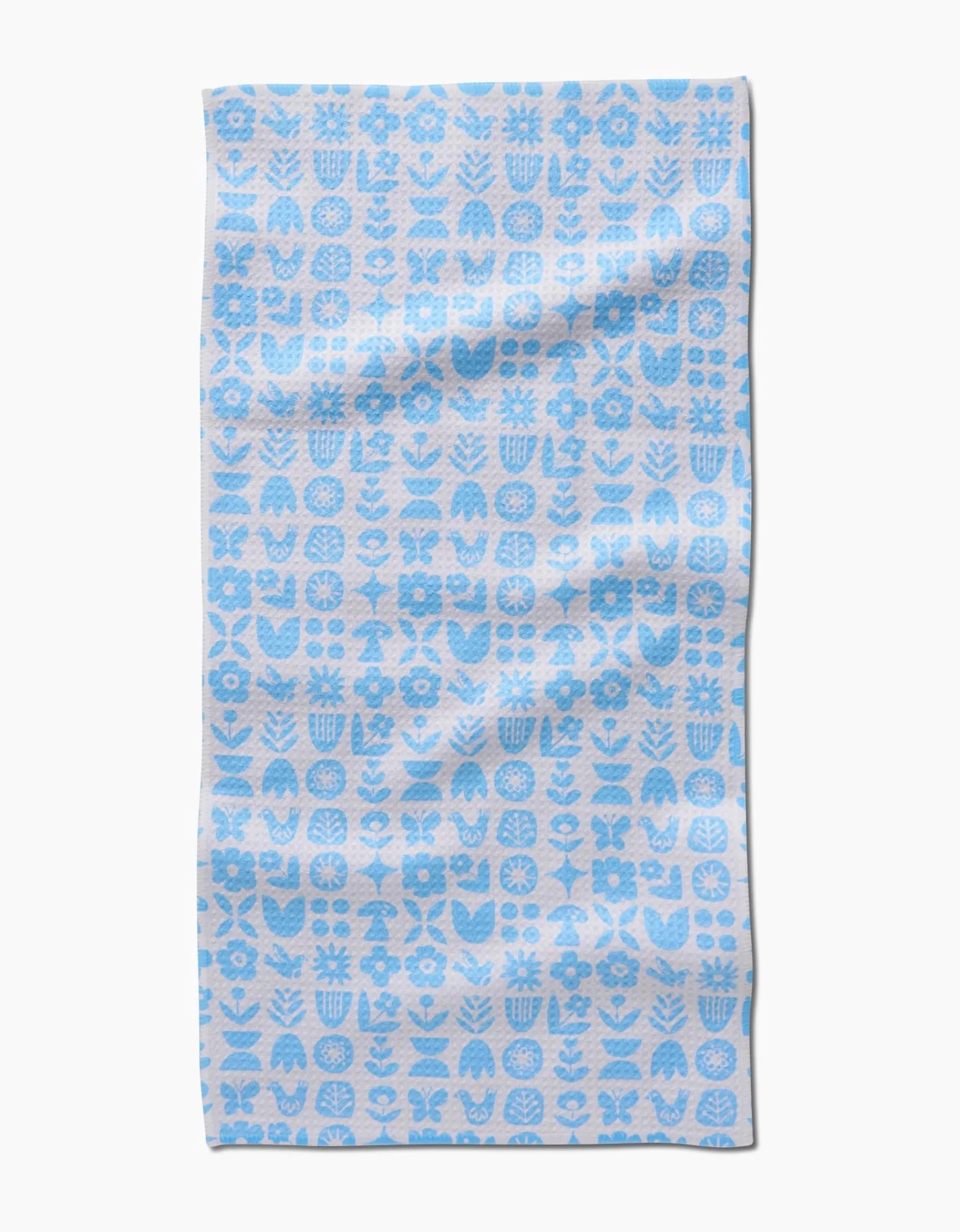GEOMETRY Scandi Spring Blue Bar Towel
