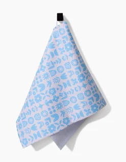 GEOMETRY Scandi Spring Blue Bar Towel