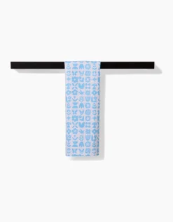 GEOMETRY Scandi Spring Blue Bar Towel
