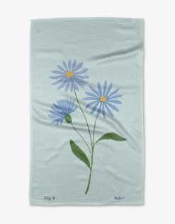 GEOMETRY September Aster Tea Towel