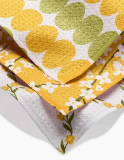 GEOMETRY Signs of Springtime Dishcloth Set