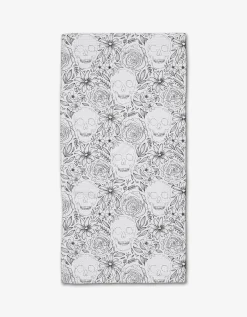 GEOMETRY Skulls and Flowers Bar Towel