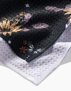 GEOMETRY Skulls In Bloom Tea Towel